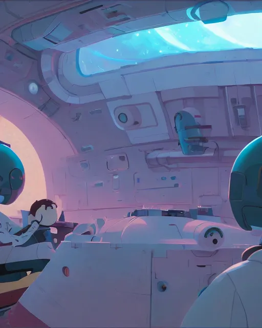 Image similar to landing on the space station settlement, cory loftis, james gilleard, atey ghailan, makoto shinkai, goro fujita, studio ghibli, rim light, exquisite lighting, clear focus, very coherent, plain background, soft painting