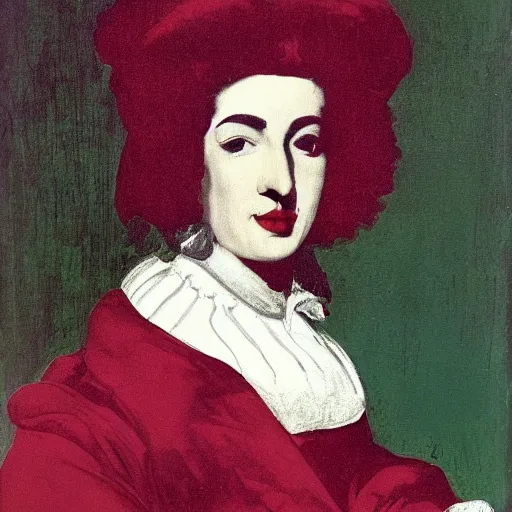 Image similar to the spanish dramatist lope de vega painted by warhol