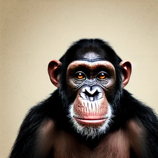 Image similar to mugshot of chimpanzee