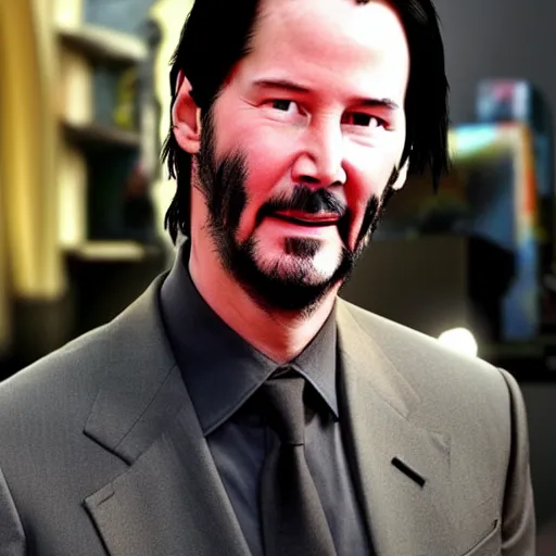 Image similar to Keanu reeves in the pixar film