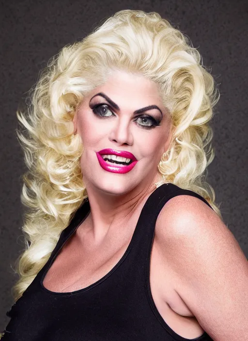 Prompt: DSLR photo portrait still of 54 year old age 54 Anna Nicole Smith at age 54!!!, 85mm f1.8