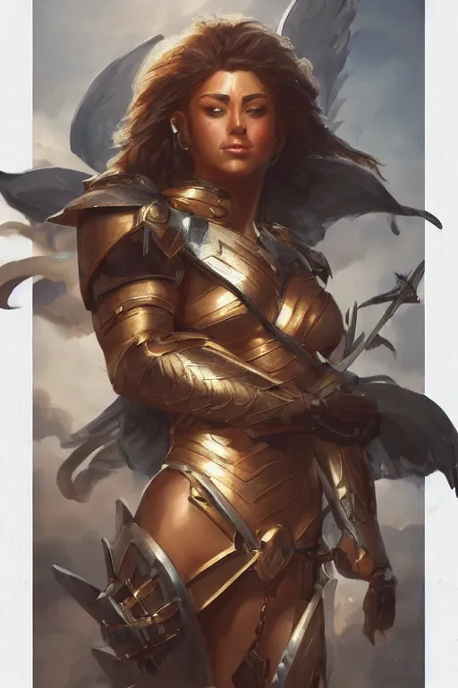 Image similar to amazon valkyrie athena, d & d, fantasy, portrait, highly detailed, headshot, digital painting, trending on artstation, concept art, sharp focus, illustration, art by artgerm and greg rutkowski and magali villeneuve