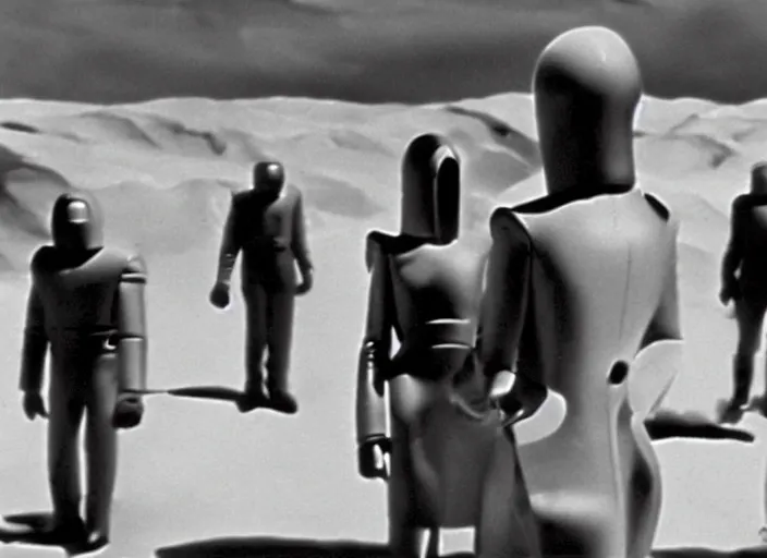 Prompt: scene from the 1 9 4 1 science fiction film the day the earth stood still