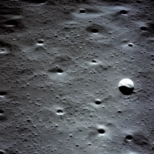 Prompt: a tilt - shift photograph of apollo 1 1 on the moon