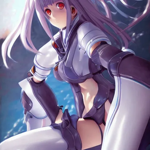 Image similar to “xenosaga, kos-mos, krenz cushart”