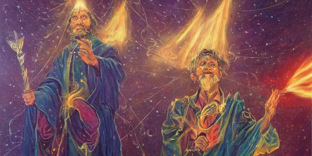 Image similar to magical tarot card held up by a wizard with a glow of power, oil painting, detailed