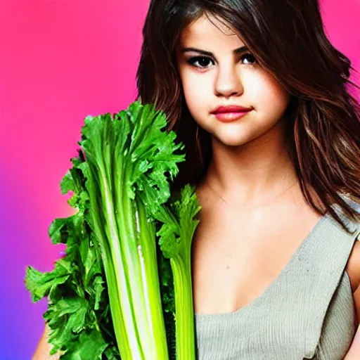 Image similar to selena gomez as celery