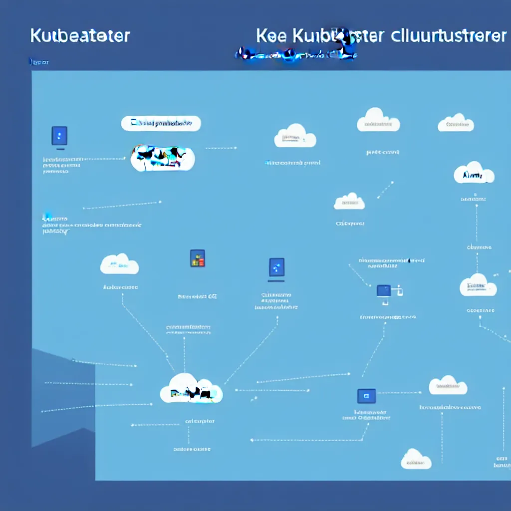 Prompt: Kubernetes cluster deployed to a secure public cloud service, presented at keynote by CEO, trending on Artstation, by Visual Capitalist