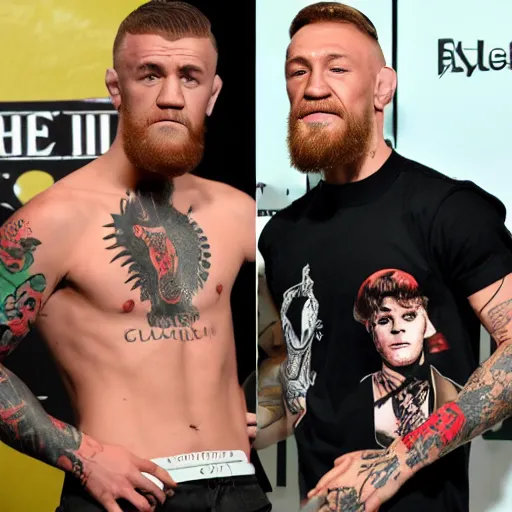 Image similar to justin bieber vs conor mcgregor