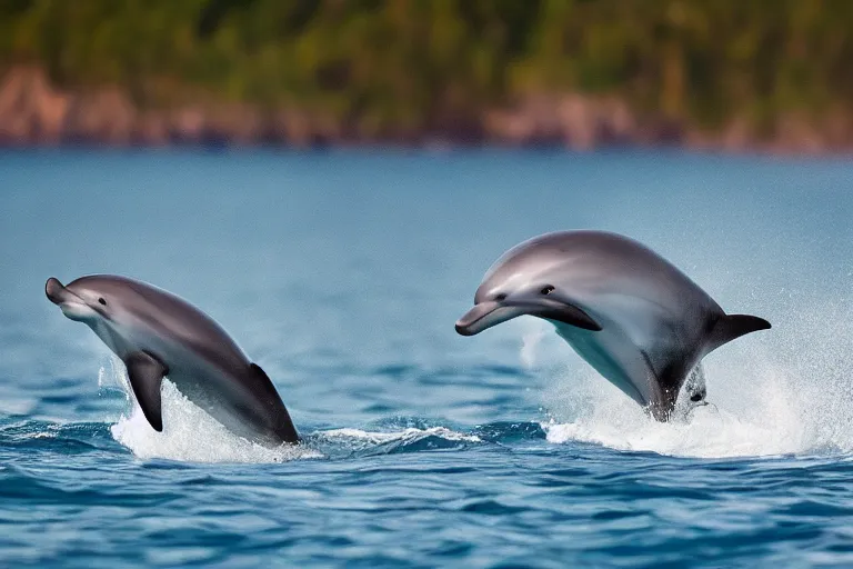 Image similar to photo of a baby kitten riding a dolphin above the ocean, summer vibes, award - winning photograph, national geographic, 8 k uhd