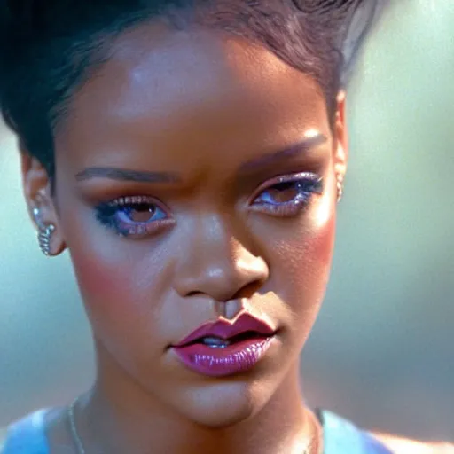 Image similar to rihanna as the t 1 0 0 0 in terminator 2 : judgment day ( 1 9 9 1 ), 8 k wide shot