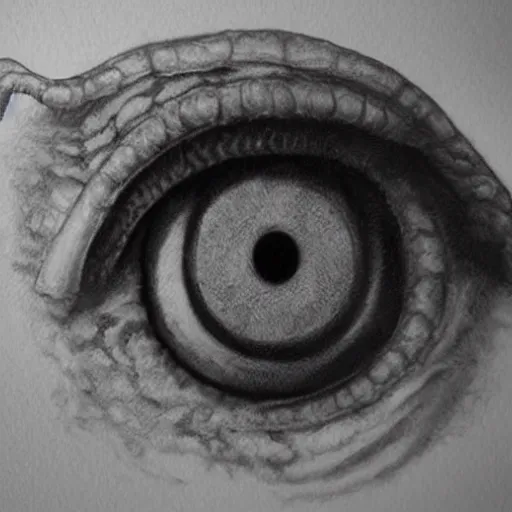 Prompt: dramatic, creepy, hyper realistic eyeball monster with shadow tentacles, dynamic, dark moody lighting