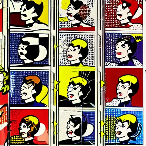 Image similar to roy lichtenstein, pop art, comic book