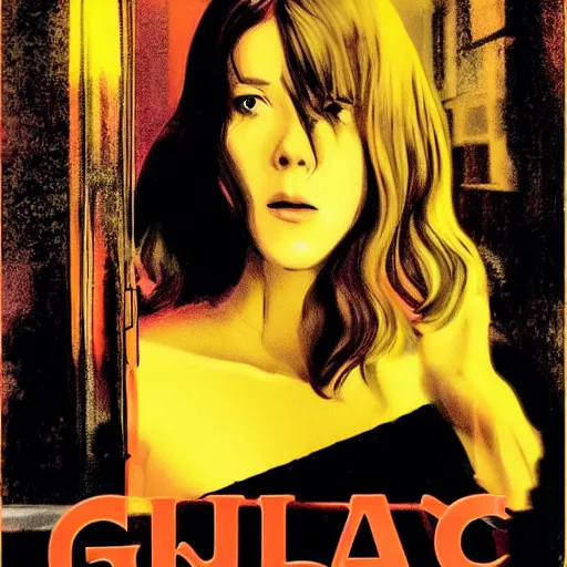 Prompt: giallo movie poster featuring mary elizabeth winstead, grace van dien, kate beckinsale, italian horror, sharp focus, smooth, psychedelic