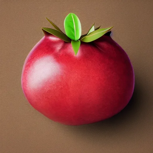 Image similar to photo of a pomegranate shaped like michelle obama standing tall, smiling softly, sharp detailed face, highly detailed, artstation, 8 k