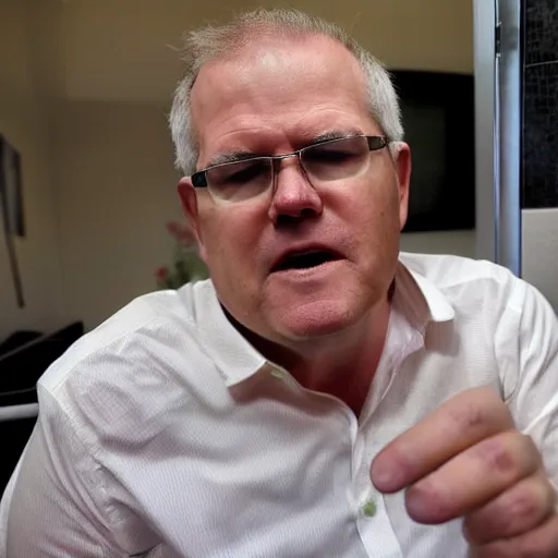 Image similar to scott morrison on the toilet