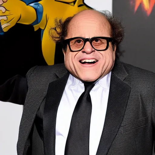 Image similar to danny devito as wolverine, full costume