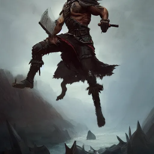 Prompt: A mexican warrior floating in the costos, matte painting, dynamic lighting, trending on artstation, greg rutkowski style