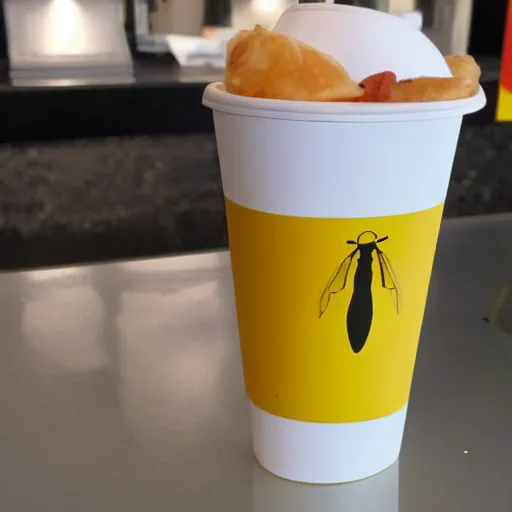 Prompt: the new cup of wasps at mcdonalds