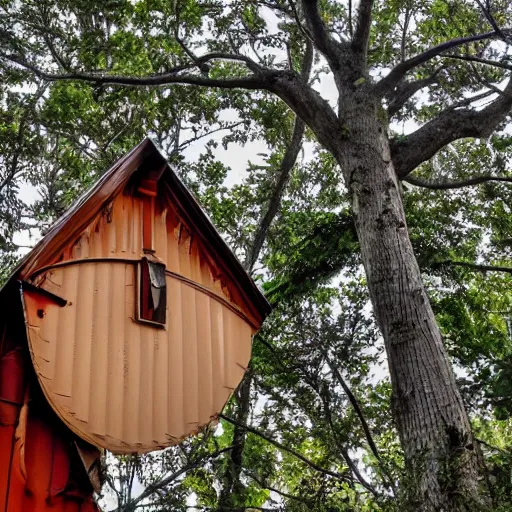 Prompt: a photo of a giant bee on an house, wide angle