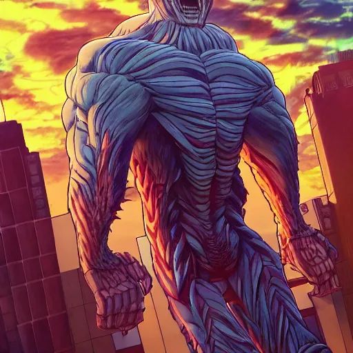 AI Art: Colossal Titan - Shingeki No Kyojin by @RM