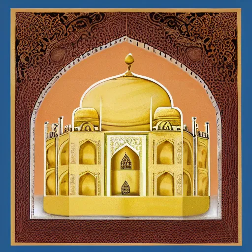 Image similar to a reconstruction of the cheese taj mahal made ot of cheese