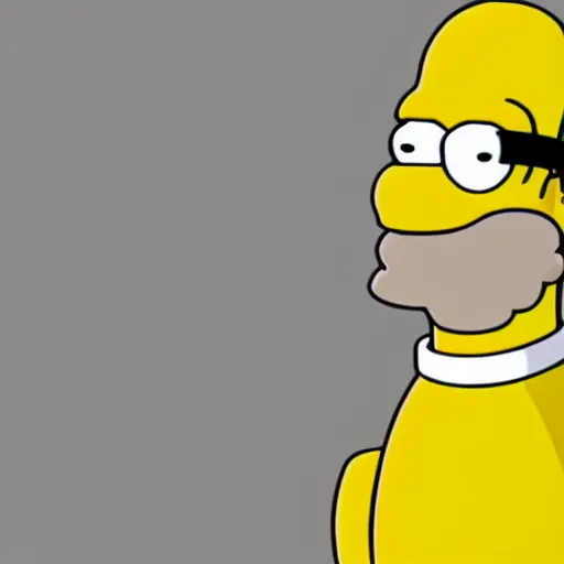 Image similar to patrick stewart homer simpson mix