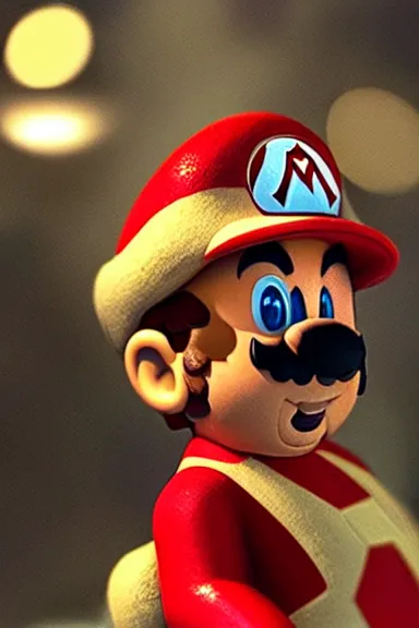 Image similar to “ very very intricate photorealistic photo of a realistic human version of super mario in an episode of game of thrones, photo is in focus with detailed atmospheric lighting, award - winning details ”