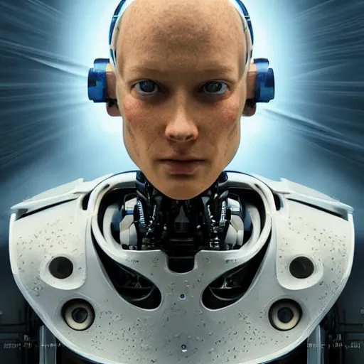 Prompt: hyperrealistic mixed media portrait of a Robot of Lex Friedman forward angle, stunning 3d render inspired art by P. Craig Russell and Barry Windsor-Smith + perfect facial symmetry + dim volumetric lighting, 8k octane beautifully detailed render, post-processing, extremely hyperdetailed, intricate futuristic mechanic parts, epic composition, grim yet sparkling atmosphere, cinematic lighting + masterpiece, trending on artstation