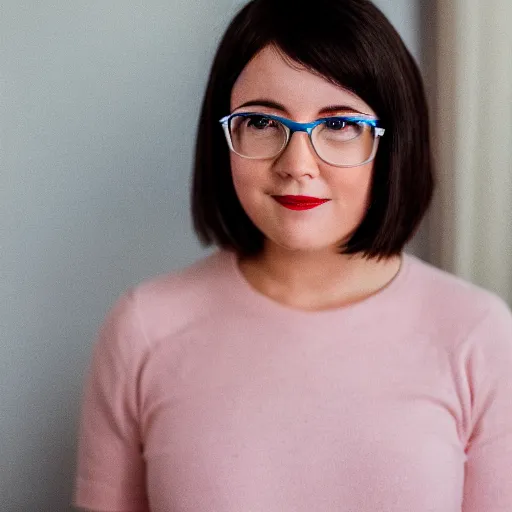 Prompt: portrait photo still of real life velma, 8 k, 8 5 mm f 1. 8