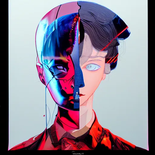 Image similar to prompt : fashion tv character portrait soft light painted by james jean and katsuhiro otomo and erik jones, inspired by akira anime, smooth face feature, intricate oil painting, high detail illustration, sharp high detail, manga and anime 1 9 9 9