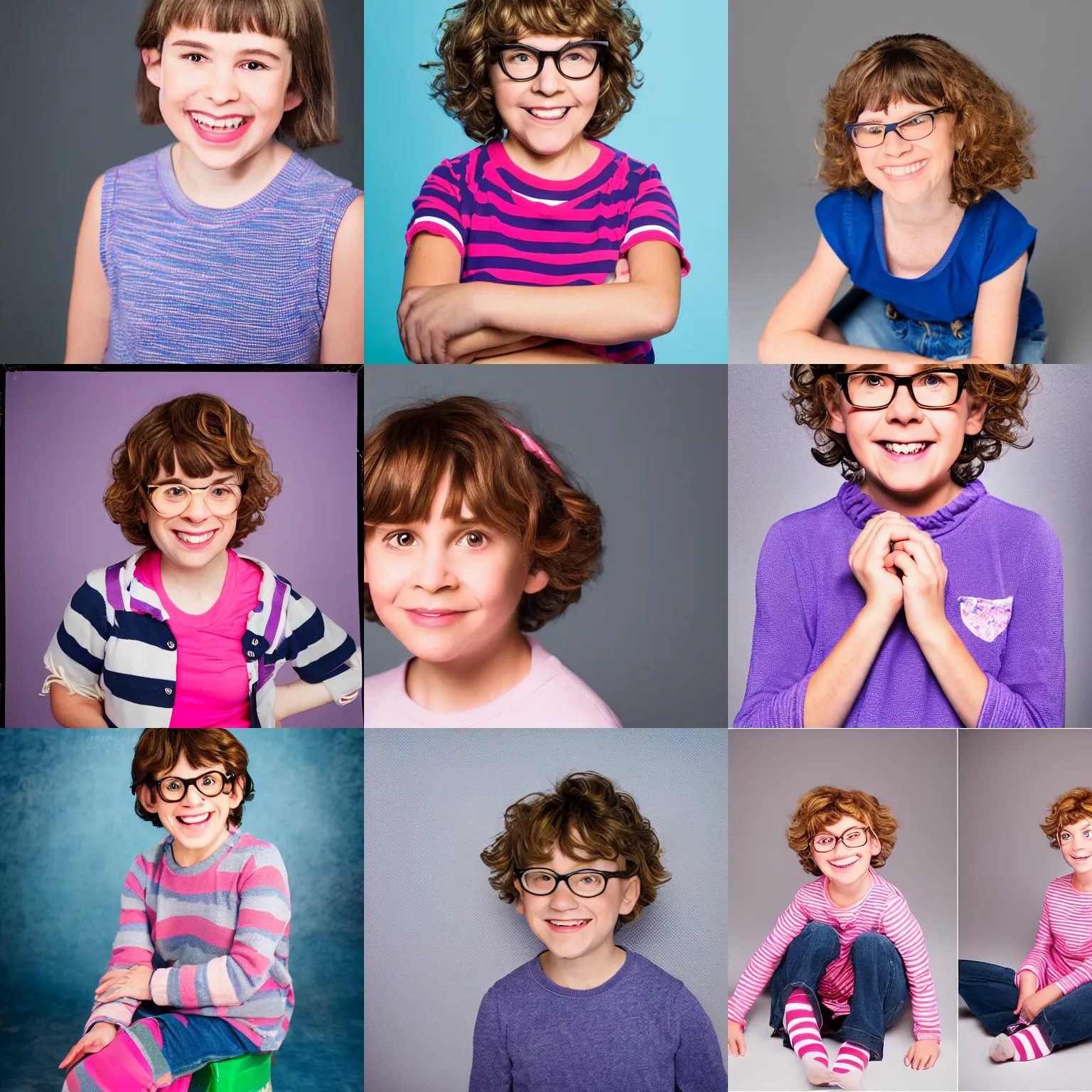 Prompt: studio photograph of junie b. jones, studio lighting, portrait shot,