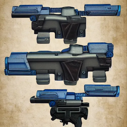 Image similar to halo pistol blueprint