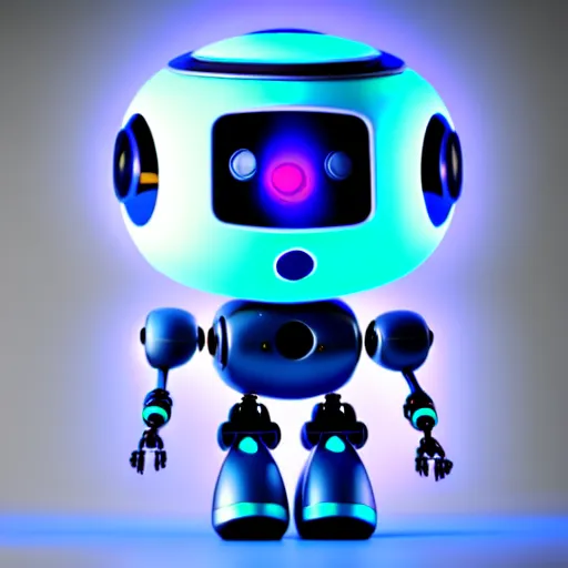 Image similar to a cute little robot. beautiful light. soft colour scheme, 8 k render