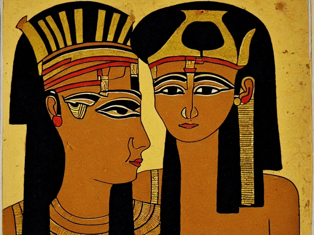 egyptian king and queen art