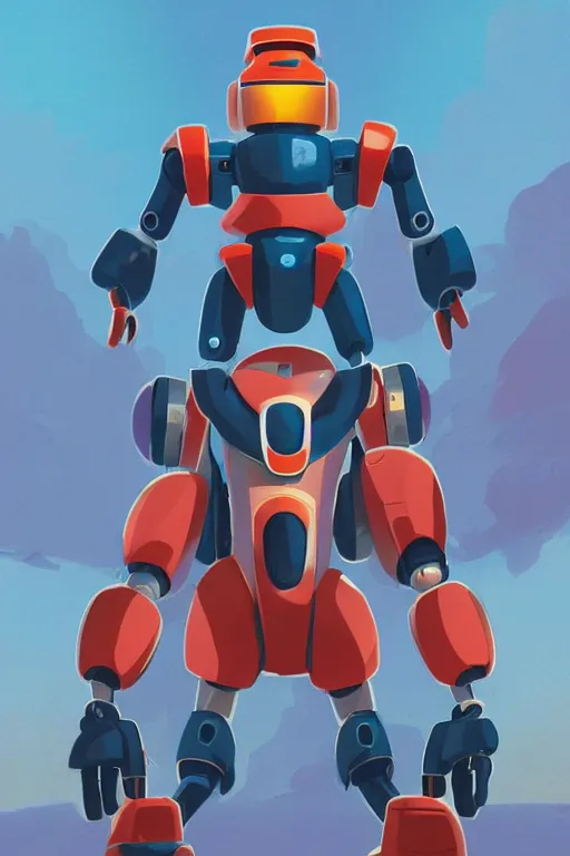 Image similar to metabots medabots medarotto medarot robot minimalist, behance hd by jesper ejsing, by rhads, makoto shinkai and lois van baarle, ilya kuvshinov, rossdraws global illumination