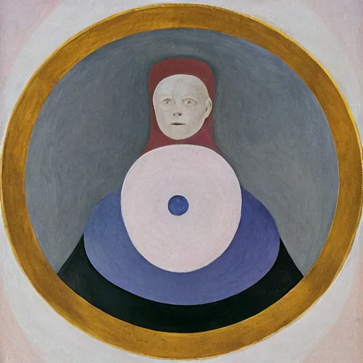 Prompt: a character by Hilma af Klint