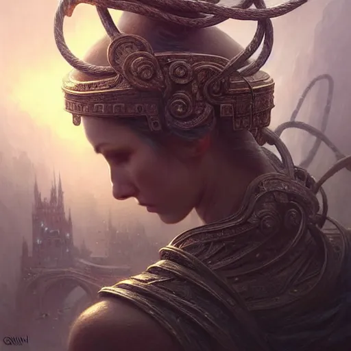 Image similar to gordian knot, fine art, awesome fantasy book cover on pinterest, award winning, dark fantasy landscape, fantasy magic, intricate, elegant, sharp focus, cinematic lighting, highly detailed, digital painting, concept art, art by wlop and artgerm and greg rutkowski, masterpiece, trending on artstation, 8 k