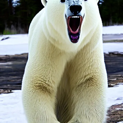 Image similar to big teets laughing polar bear