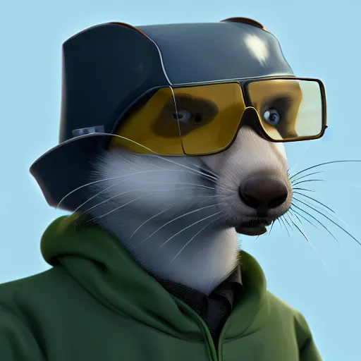 Prompt: a anthropomorphic ferret dressed as walter white, hyperdetailed, artstation, cgsociety, 8 k