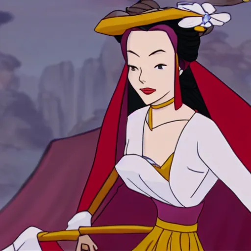 Image similar to cinematic shot of elizabeth you is princess azula