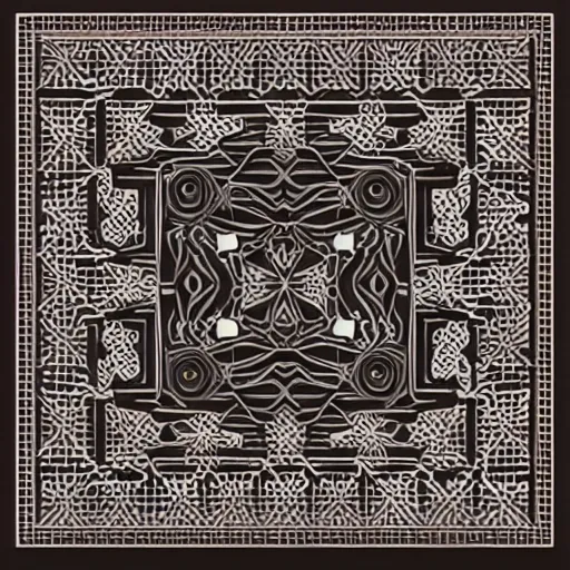 Image similar to a square vector art panel for cnc plasma, laser, geometric pattern