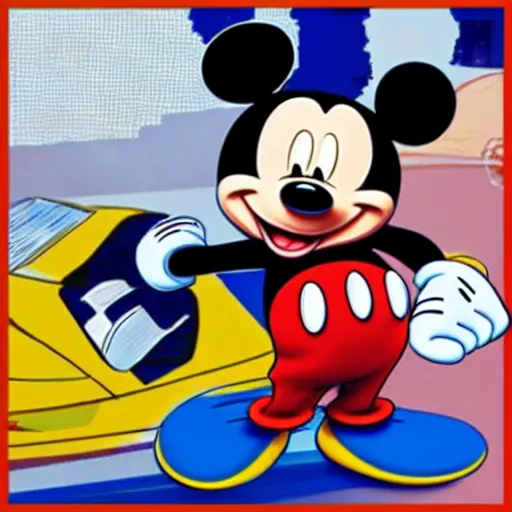 Image similar to mickey mouse gta 5 art