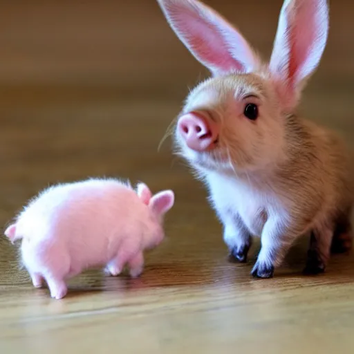 Image similar to half miniature piglet, half bunny