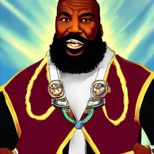 Prompt: Mr. T as president of the galaxy
