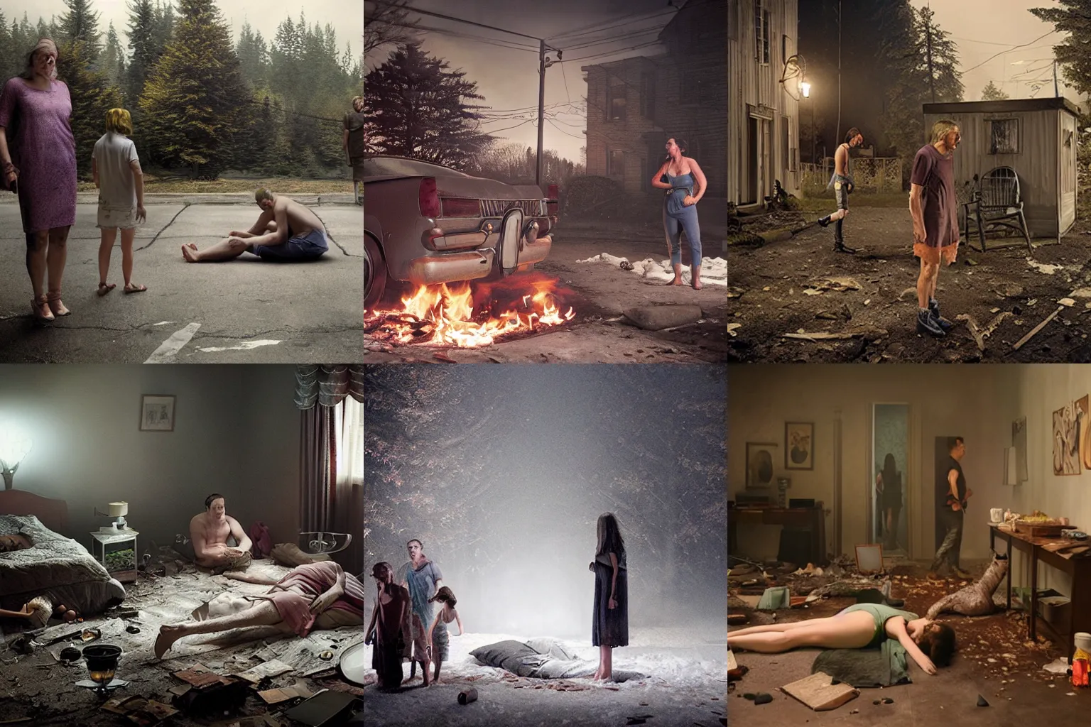 Prompt: the worst are full of passionate intensity, by gregory crewdson