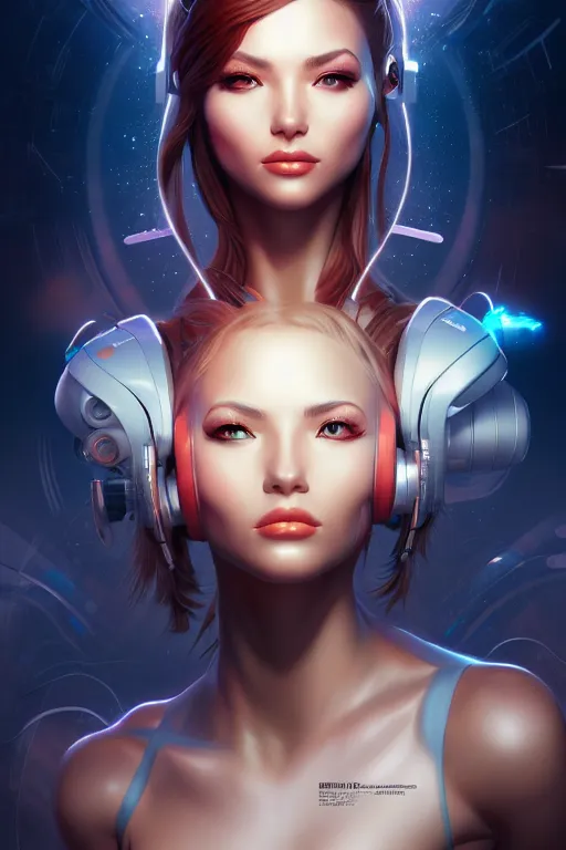 Image similar to beautiful scientist, sci - fi, utopian splash art, art by artgerm, intricately detailed, highly detailed, trending on artstation, 4 k, wallpaper - 1 0 2 4