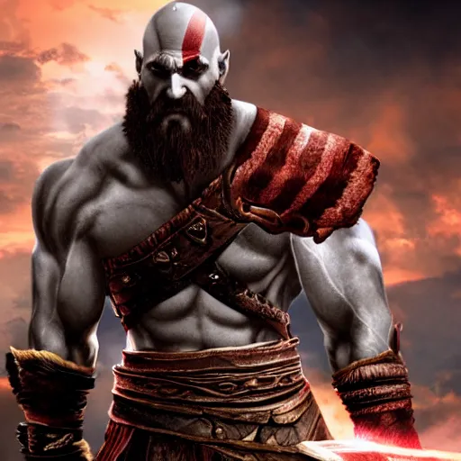 Prompt: kratos from God of war 2018