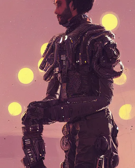 Image similar to detailed portrait atreides cyberpunk futuristic reflective coats decorated with traditional dune ornaments by ismail inceoglu dra