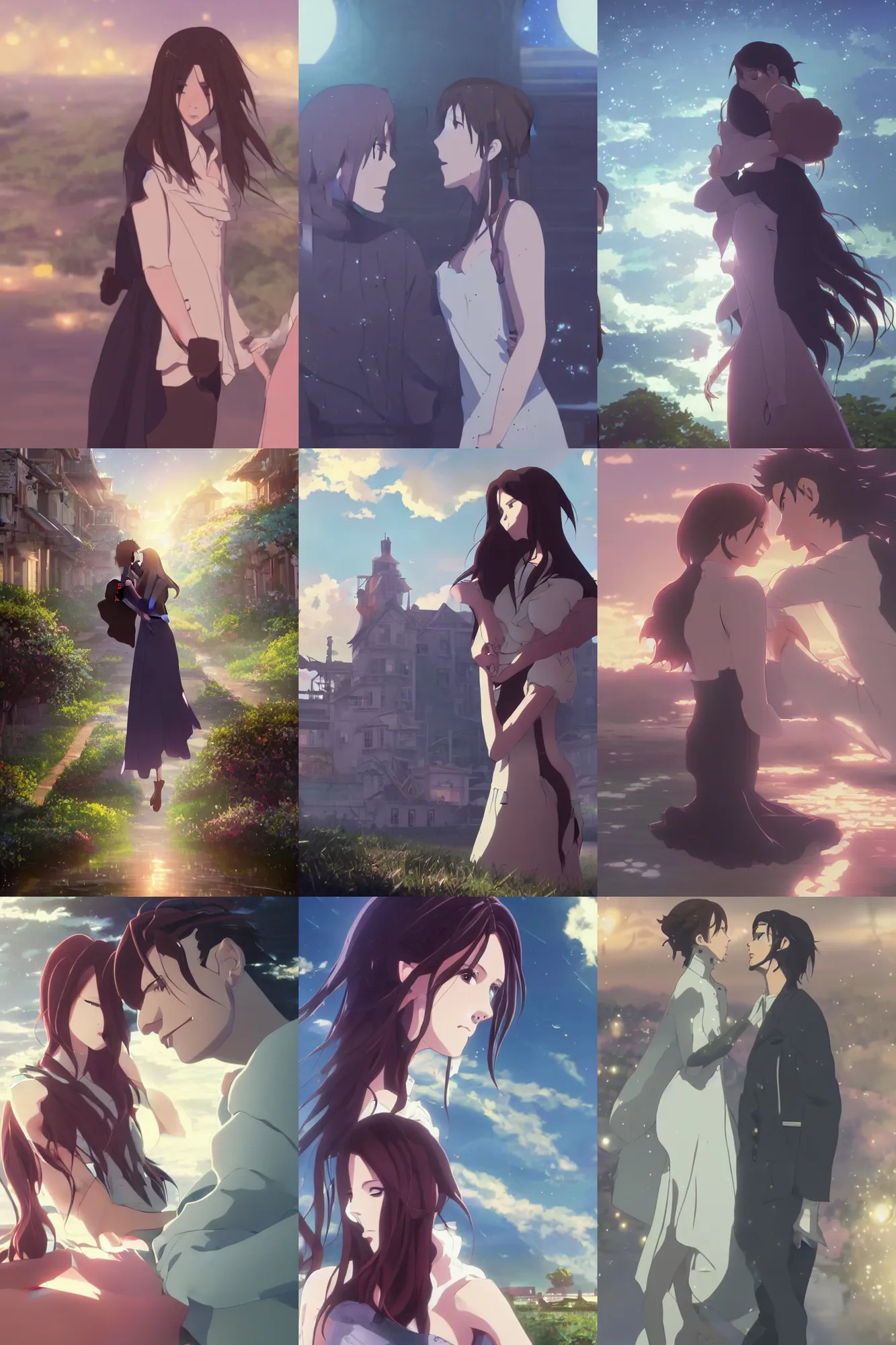 Prompt: romance movie starrig kate beckinsale by makoto shinkai, visually stunning